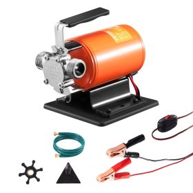Water Transfer Pump, 12V DC 360 GPH 1/10HP, Portable Electric Utility Pump with 6 ft Suction Hose Kit, Impeller, Suction Strainer, for Garden