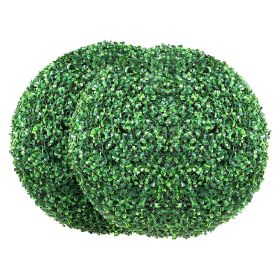 Artificial Topiaries Boxwood Trees, 16' Tall (2 Pieces), Ball-Shape Faux Topiaries Plant, All-year Green Feaux Plant Decorative Balls for Backyar