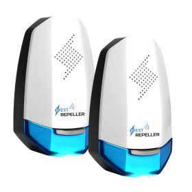 2 Pack Ultrasonic Pest Repeller With Night Light Plug In Pest Mice Repellent Indoor Roach Bed Bug Mouse Rodent Mosquito Killer For Bedroom Garage (Option: 2PACK)