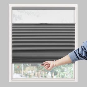 WELLSOURCE Day&Night Cellular Shades, Blackout Top Down Bottom Up Honeycomb Blinds for Windows, Cordless Window Shades with Sheer (Color: gray, size: Custom Size)